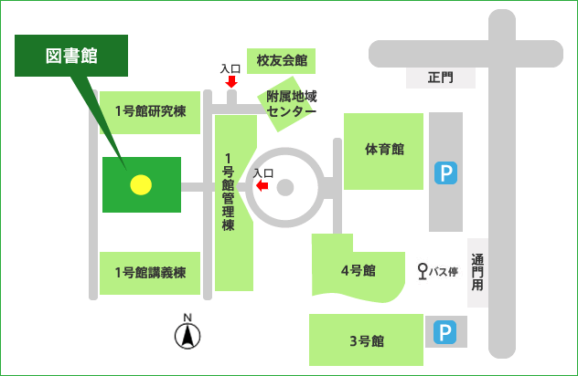 図書館への案内図